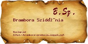 Brambora Szidónia névjegykártya